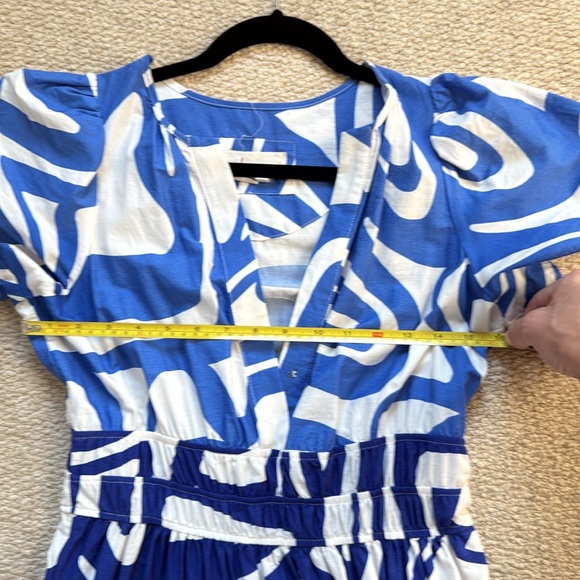Anthropologie Blue and White Somerset Women's Dress Sz S - Picture 8 of 9